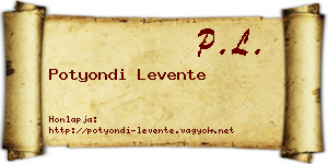 Potyondi Levente névjegykártya